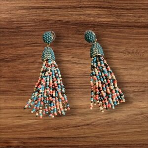 Beaded Tassel Earrings